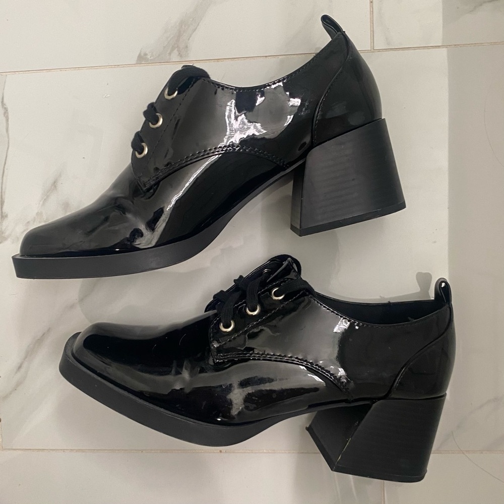 Vintage Loafers Chunky Heel
